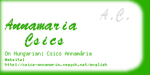 annamaria csics business card